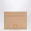 Valentino Vlogo Signature Credit Card Holder Rose Sand In Pink