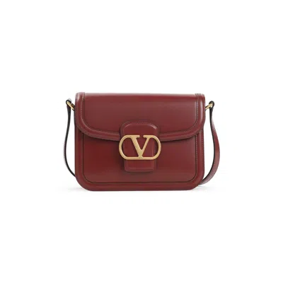 Valentino Garavani Burgundy Leather 9to5 Shoulder Bag