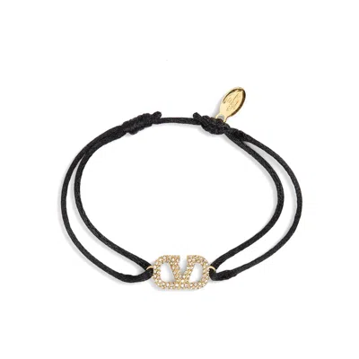VALENTINO GARAVANI VALENTINO GARAVANI VLOGO SIGNATURE CRYSTAL CORD BRACELET