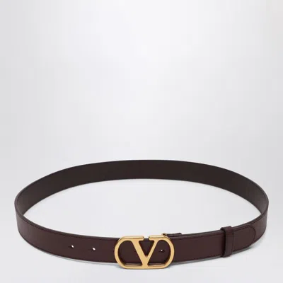 Valentino Garavani Men's Vlogo Signature Dark Belt In Brown