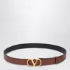 Valentino Garavani Vlogo Signature Deep Caramel Belt Women In Brown