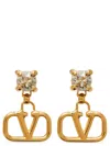 Valentino Gemstone Accent Stud Earrings With Gold-tone Finish In Gold