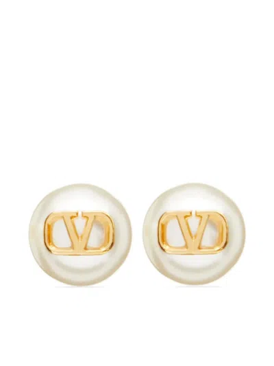 Valentino Garavani Vlogo Signature Earrings In Gold