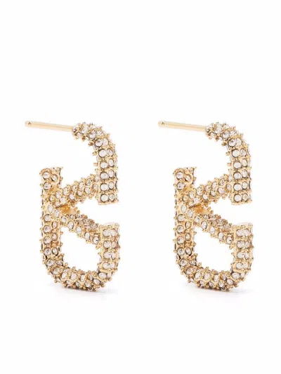 Valentino Garavani Vlogo Signature Earrings In Gold