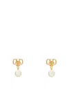 Valentino Garavani Vlogo Signature Pearl Drop Earrings In Gold