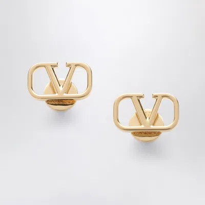 Valentino Garavani Vlogo Signature Earrings In Gold-tone Metal Women