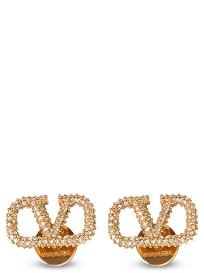 Valentino Garavani Vlogo Signature Earrings Jewelry Gold