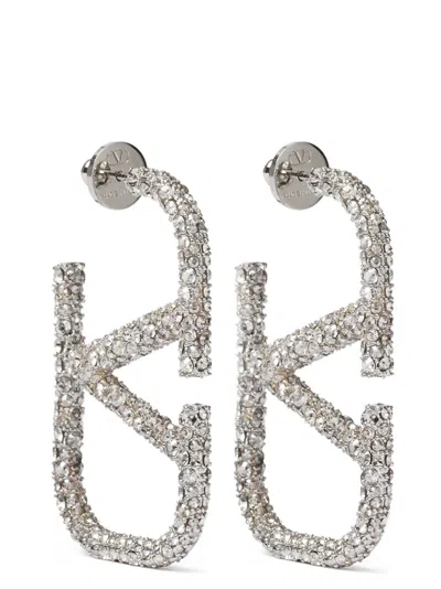 Valentino Garavani Vlogo Signature Earrings Jewelry Silver In Gold