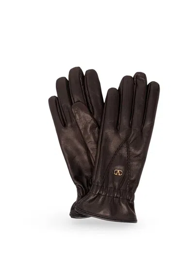 Valentino Garavani `vlogo Signature` Gloves In Gold