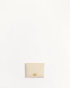 Valentino Garavani Vlogo Signature Grainy Calfskin Card Holder Woman Light Ivory Uni In White