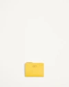 Valentino Garavani Vlogo Signature Grainy Calfskin Card Holder Woman Yellow Uni
