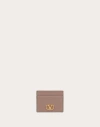 Valentino Garavani Vlogo Signature Grainy Calfskin Cardholder Woman Clay Uni