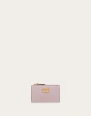 Valentino Garavani Vlogo Signature Grainy Calfskin Cardholder Woman Water Lilac Uni