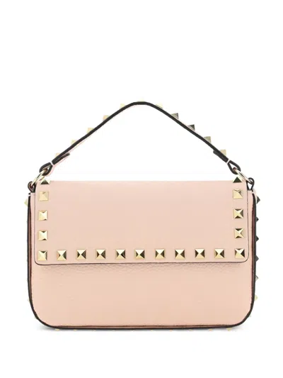 Valentino Garavani Vlogo Signature Grainy Calfskin Wallet With Chain In Rosa