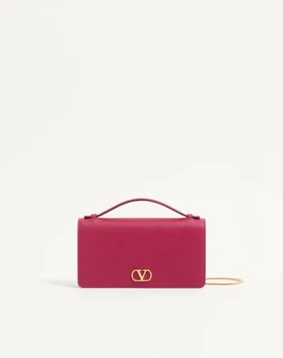 Valentino Garavani Vlogo Signature Grainy Calfskin Wallet With Chain Woman Insolent Uni