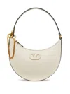 Valentino Vlogo Grainy Leather Shoulder Bag In Beige
