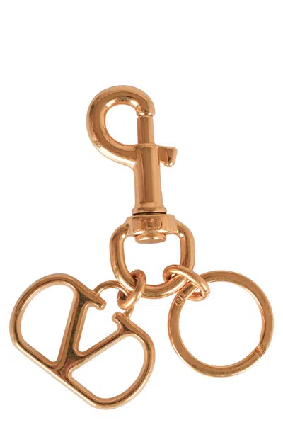 Valentino Garavani Vlogo Signature Key-ring In Gold