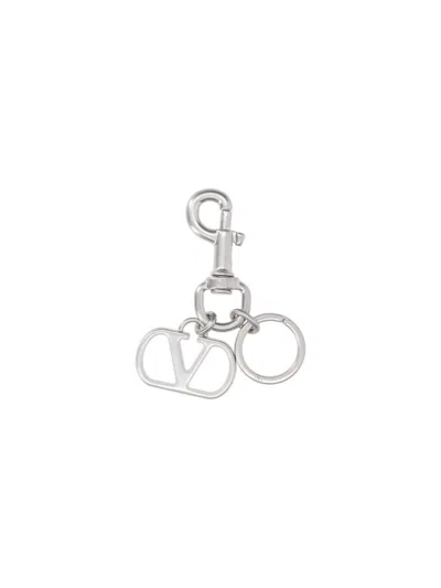 VALENTINO GARAVANI VALENTINO GARAVANI "VLOGO SIGNATURE" KEYCHAIN – SILVER