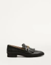 Valentino Garavani Vlogo Signature Kidskin Loafer With Fringes In Black