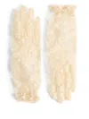 Valentino Garavani Vlogo Signature Butter-coloured Lace Gloves In Yellow