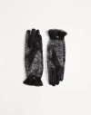 Valentino Lace Bow Sheer Fabric Gloves Signature In Black