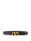 Valentino Vlogo Signature Leather Belt In Black
