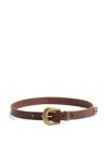Valentino Garavani Vlogo Signature Leather Belt In Brown