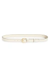 Valentino Garavani Vlogo Signature Leather Belt In Neutral