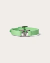 Valentino Garavani Vlogo Signature Leather Bracelet In Mint