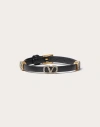 Valentino Garavani Vlogo Signature Leather Bracelet Woman Black Uni