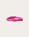 Valentino Garavani Vlogo Signature Leather Bracelet Woman Pink Pp Uni