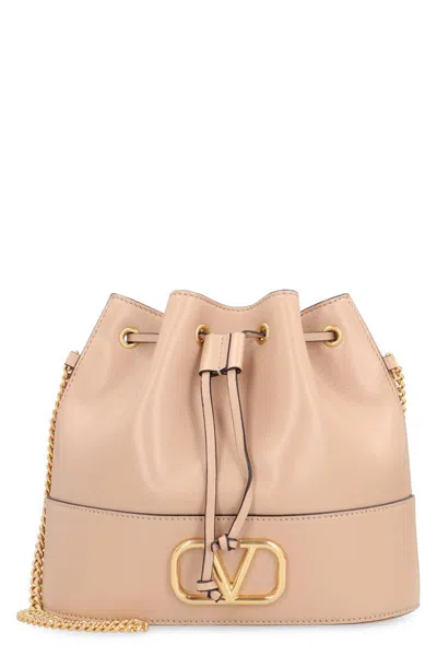 VALENTINO GARAVANI VALENTINO GARAVANI VLOGO SIGNATURE LEATHER BUCKET BAG