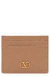 Valentino Garavani Vlogo Signature Leather Card Case In Pink