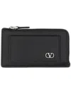Valentino Garavani Men "vlogo Signature" Leather Coin Purse In Black