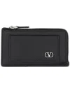 Valentino Garavani Men "vlogo Signature" Leather Coin Purse In Black