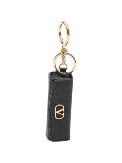 Valentino Garavani Vlogo Signature Leather Lipstick Keychain In Multi