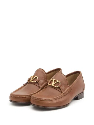 Valentino Garavani Vlogo Signature Leather Loafers