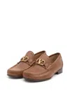 Valentino Vlogo Signature Loafers Gold-tone Hardware In Brown
