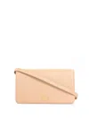 Valentino Womens Rose Sand Vlogo Signature Leather Mini Shoulder Bag In Neutral