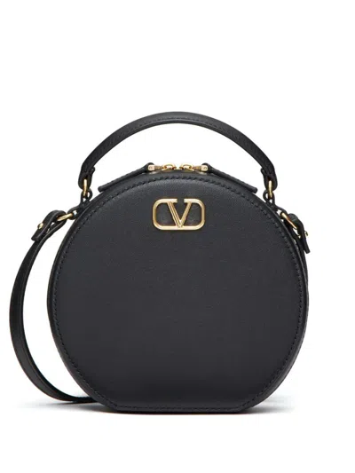 Valentino Garavani Vlogo Signature Leather Mini Bag In Black