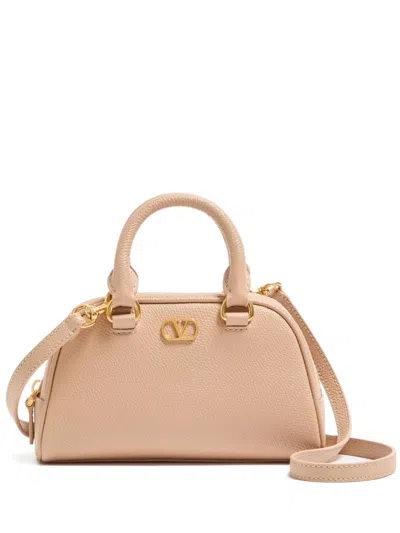 Valentino Garavani Vlogo Signature Leather Mini Bag In Pink