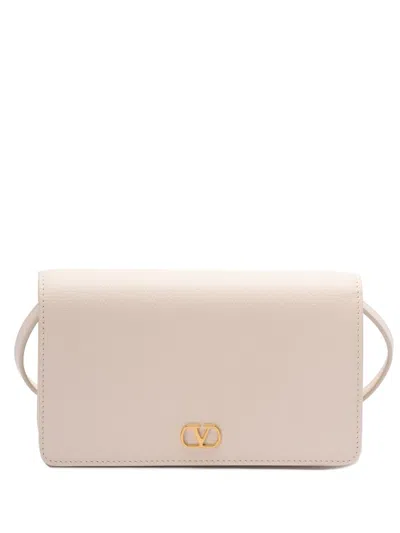 Valentino Garavani Vlogo Signature Leather Mini Bag In White
