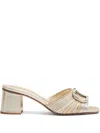 Valentino Sandalo Slide Vlogo Signature Gold