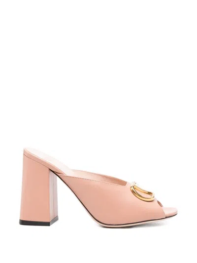 Valentino Garavani Vlogo Signature Leather Mules In Pink