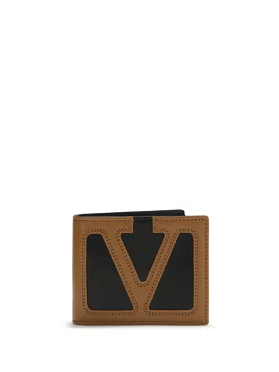 Valentino Garavani Vlogo Signature Leather Wallet In Multi