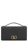 Valentino Garavani Vlogo Signature Leather Wallet On Chain In Black