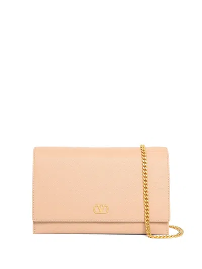 VALENTINO GARAVANI VALENTINO GARAVANI VLOGO SIGNATURE LEATHER WALLET ON CHAIN