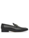 Valentino Logo-embellished Full-grain Leather Loafers In Black
