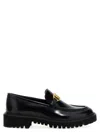 Valentino Vlogo Signature Leather Loafers In Black