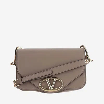 Valentino Garavani Vlogo Signature Messenger Bag In Sand